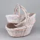 Корзина Азалия декор 37x34 см ива цвет розовый