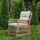 Кресло садовое Royal family 201-21 Isabella 60 см x 58 см x 89 см искусственный ротанг бежевый