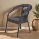 Кресло садовое Aiko Deco 60 см x 70 см x 79 см искусственный ротанг серый/серебристый