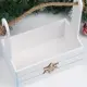 Кашпо деревянное 25x15x30 см Новый год Снежинка белый