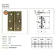 Петля AMIG 1002-60x40 A латунь античная бронза
