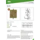 Петля AMIG 1003-60x40 А латунь античная бронза