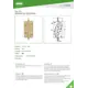Петля AMIG 561-150x80 LP сталь латунь