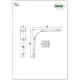 Кронштейн для полки AMIG 2-250x200 BL цвет белый