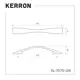 Мебельная ручка-скоба Kerron EL-7070-128 Oi 128 мм атласное серебро