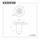 Мебельная ручка-кнопка Kerron K-2390 BSG матовое золото