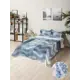 Стеганое покрывало 230x240 см на кровать с двумя наволочками 50x70 см Плитка с морскими узорами