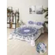 Стеганое покрывало 230x240 см на кровать с двумя наволочками 50x70 см Мандала с перьями
