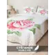 Стеганое покрывало 230x240 см на кровать с двумя наволочками 50x70 см Роза в узорах