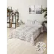 Стеганое покрывало 230x240 см на кровать с двумя наволочками 50x70 см Викторианские цветы