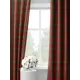 Комплект красных штор в зеленую клетку Decoracion 145x275см - 2 шт
