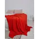 Плед-покрывало вязаный кирпично-красный AlmaForHome Christmas tree 220x240 см