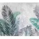 Фотообои флизелиновые Dekor vinil 300x260 см Тропические листья на сером фоне