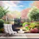 Фотообои флизелиновые Dekor vinil 300x260 см Выход в сад