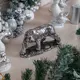 Статуэтка из мрамора Bogacho Крадущийся тигр серебристый