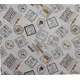 Тюль для кухни батист печать "coffee" 200x210 цвет бежевый/коричневый на шторной ленте