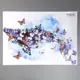 Наклейка интерьерная "Кит с бабочками" 50x70 см
