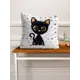Наволочка декоративная Homepick из флиса 40x40 см BlackCat 2236