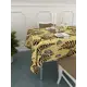 Скатерть Homepick габардин 145x145 см прямоугольная цвет горчичный черный белый 824