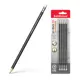 Чернографитный шестигранный карандаш с ластиком ErichKrause® Jet Black 101 HB (в блистере по 4 шт.)