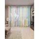 Тюль Joyarty на шторной ленте для кухни Полосы Для Дома 155x265 см цвет бирюзовый