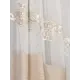 Тюль на шторной ленте для кухни Вышивка 300x270 см цвет кремовый