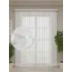 Тюль на шторной ленте для кухни Дождик 500x270 см цвет белый
