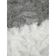 Тюль на шторной ленте для кухни Бернайс 400x280 см цвет чёрный/белый