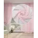 Тюль на шторной ленте Дождик 500x240 цвет пыльная роза