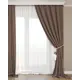 Штора на шторной ленте 170x250 цвет коричневый