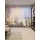 Тюль Joyarty на шторной ленте В ожидании ночи 310x265 см рисунок природный цвет черный