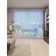 Тюль Joyarty на шторной ленте Белый лежаки 310x265 см рисунок природный цвет голубой