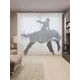 Тюль Joyarty на шторной ленте Ковбойская ловкость 310x265 см цвет черный