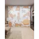 Тюль Joyarty на шторной ленте Йога и кот 310x265 см цвет оранжевый