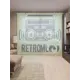 Тюль Joyarty на шторной ленте Ретро музыка 310x265 см цвет зеленый