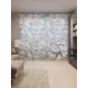 Тюль Joyarty на шторной ленте Цветочные раздумья 310x265 см рисунок вензель цвет черный