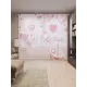 Тюль Joyarty на шторной ленте Держи любовь 310x265 см цвет розовый