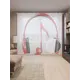 Тюль Joyarty на шторной ленте Влюбись в музыку 310x265 см цвет красный