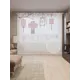 Тюль Joyarty на шторной ленте Цветущие лампы 310x265 см цвет красный