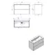 Тумба под раковину La Fenice SIMPLA Blu Grigio TWIN 100 см синяя