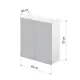 Навесной шкаф Лидер Modern Alto ~~ Модерн altoS600_STGL 60x72x30 см ЛДСП