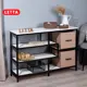 Стеллаж с секциями Letta 110x78x30 см ЛДСП цвет белый/черный