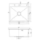 Мойка для кухни Fmark FSC6050L-LM 50x60 см глубина чаши 22 см нержавеющая сталь цвет сатин