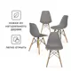 Комплект стульев 4 шт Ridberg Dsw eames 46x80x40 см пластик цвет серый