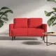 Диван Salon tron Сканди divan_skandi_16 120x85x66 см искусственная кожа цвет экокожа красная
