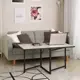 Журнальный столик прямоугольный Frenesie 105x59x53 см серый/серебристый
