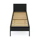 Кровать Solarius kr100loft-ser-black 105 x 90 x 206 см сосна цвет антрацит, черный