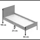 Кровать Solarius kr100loft-temd-black-full 105 x 90 x 206 см сосна цвет темный дуб, черный