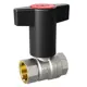 Кран шаровой прямой LD Pride DN15 PN40 1/2" латунь ручка рычаг красный