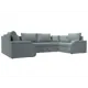 Диван П-образный Николь Лига диванов 125913 324x91x188 см рогожка цвет амур 07 серый